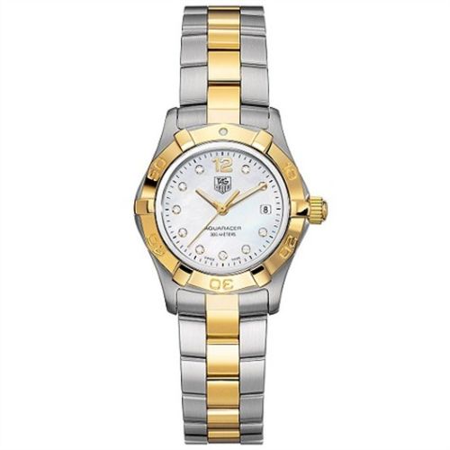 TAG Heuer Aquaracer 300M Quartz 27 Stainless Steel / Yellow Gold / MOP - Diamond / Bracelet